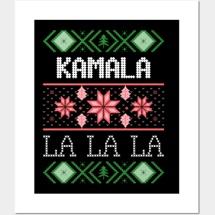 kamala lalala ugly christmas sweater Posters and Art